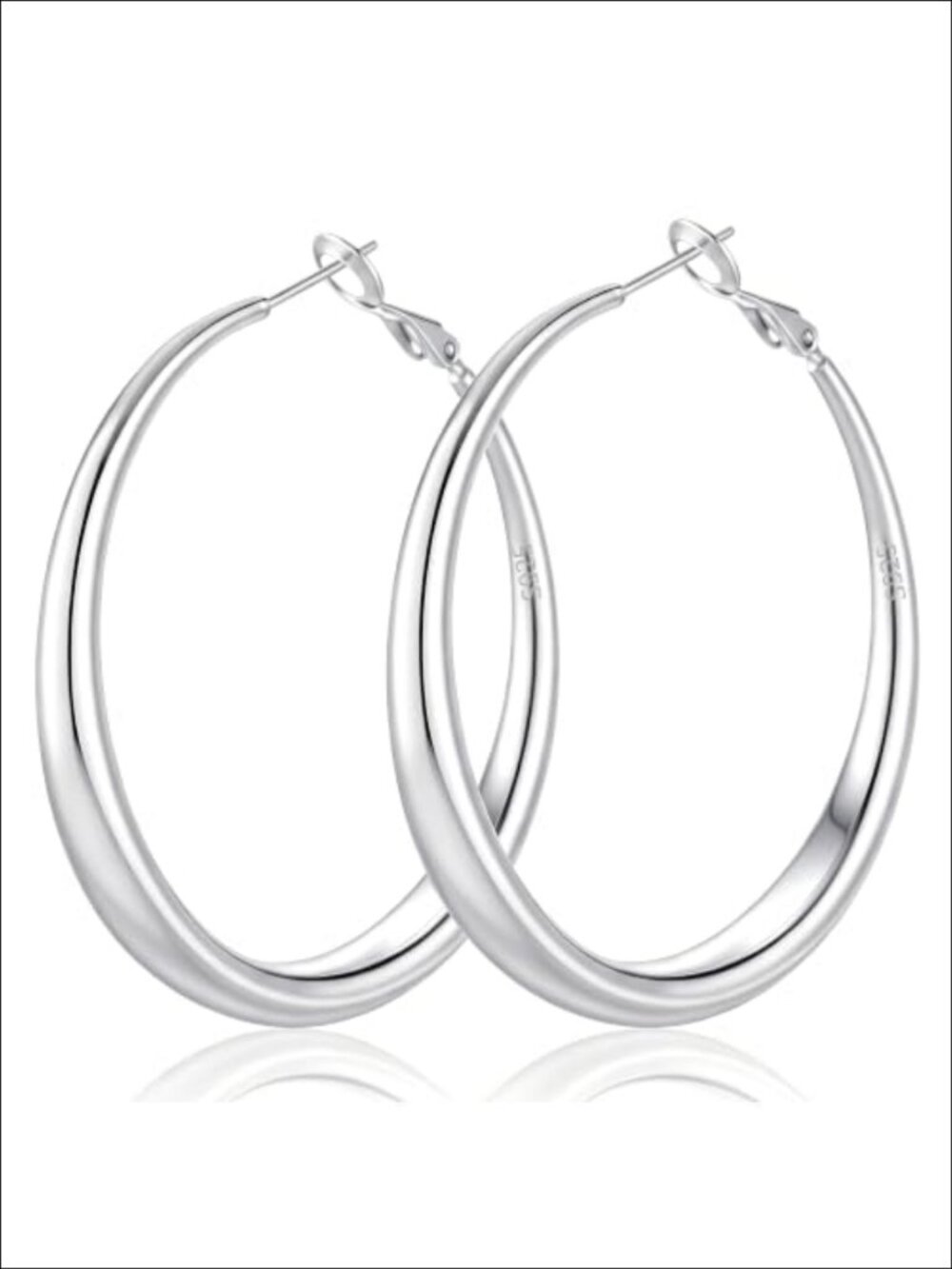 14K Gold Plated Hoop Earrings Hypoallergenic S925 Post Women